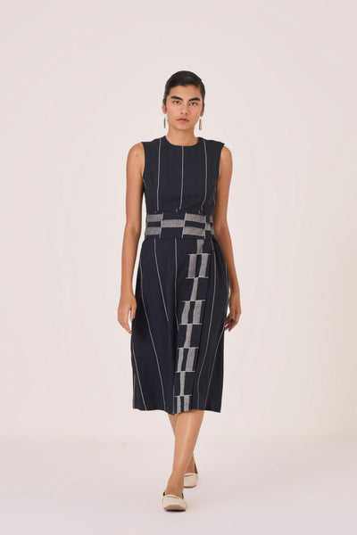 Viva Handwoven Striped Midi Dress