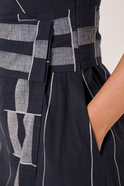 Viva Handwoven Striped Midi Dress