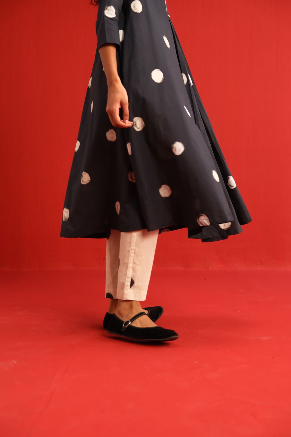 Polka A Line Kurta Set