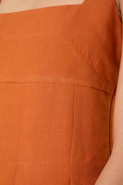 Yapa Tangerine Midi Dress