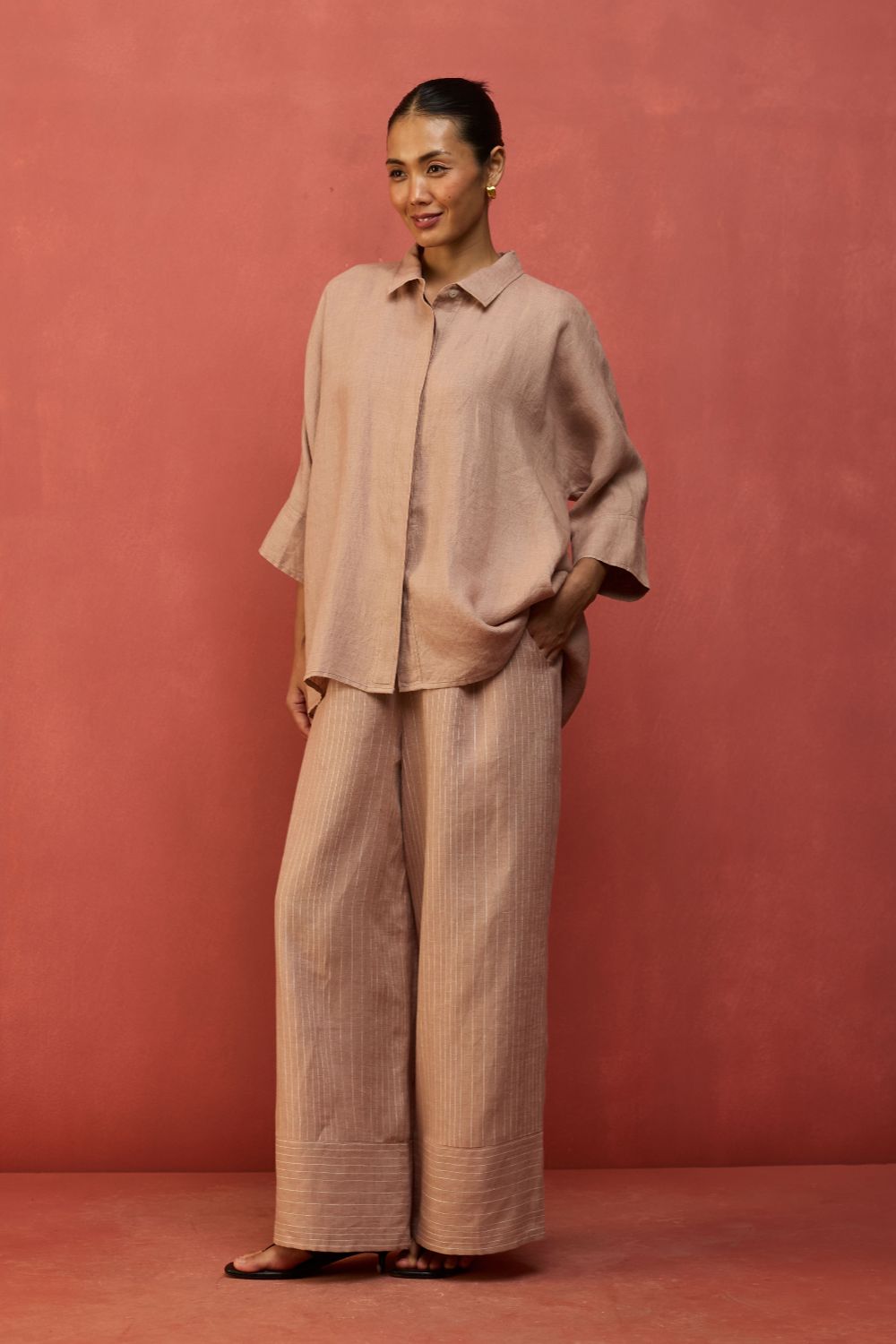 Yoko Forever Linen Shirt - Dusty Rose