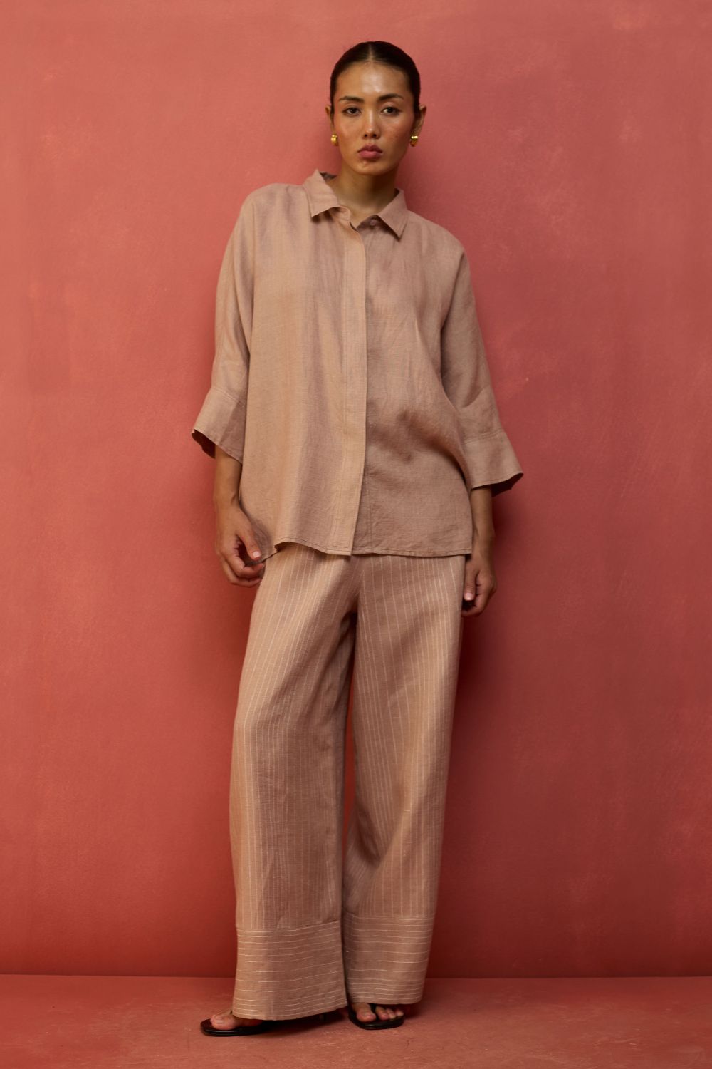 Yoko Forever Linen Shirt - Dusty Rose