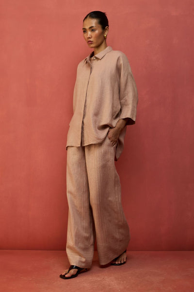 Yoko Forever Linen Shirt - Dusty Rose