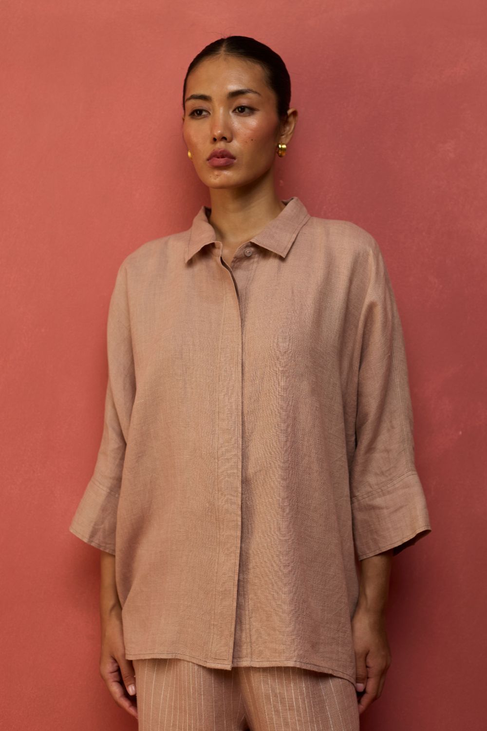 Yoko Forever Linen Shirt - Dusty Rose