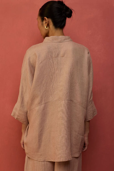 Yoko Forever Linen Shirt - Dusty Rose