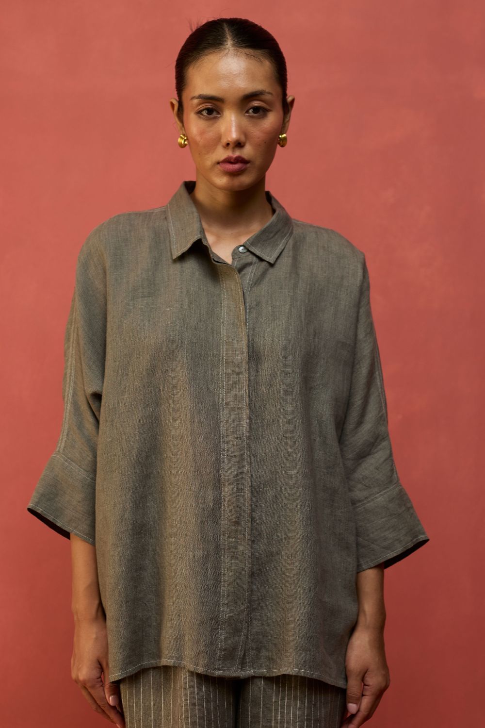 Yoko Forever Linen Shirt - Grey