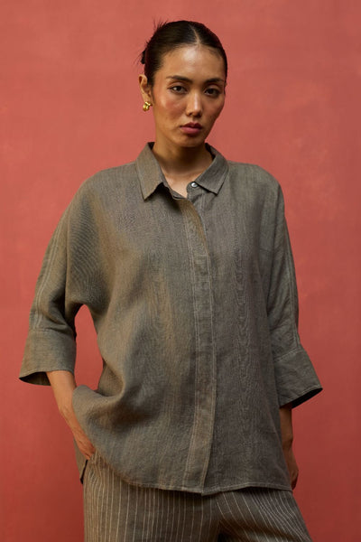 Yoko Forever Linen Shirt - Grey