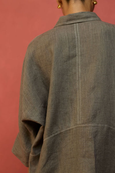 Yoko Forever Linen Shirt - Grey