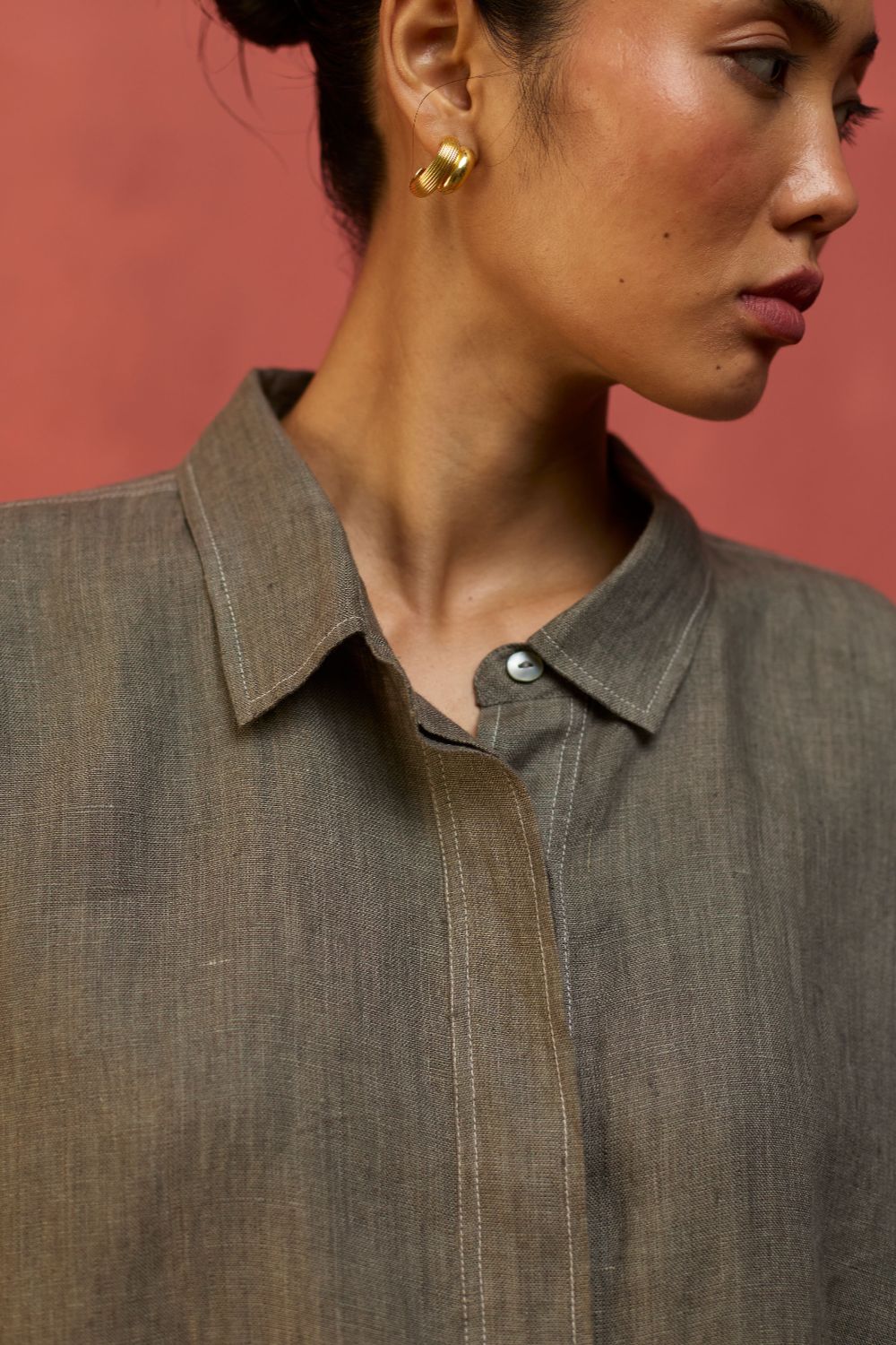 Yoko Forever Linen Shirt - Grey