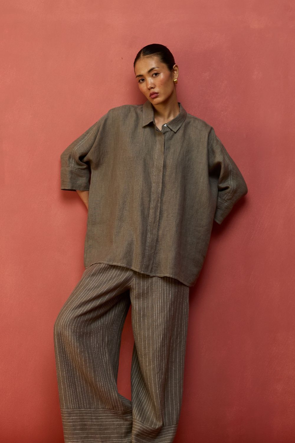 Yoko Forever Linen Shirt - Grey