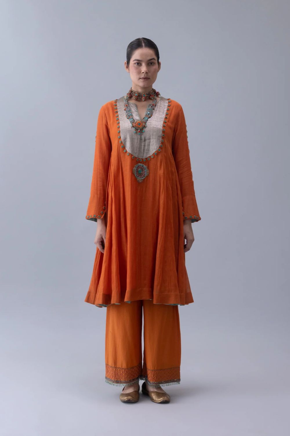 Yudron Kurta-Orange