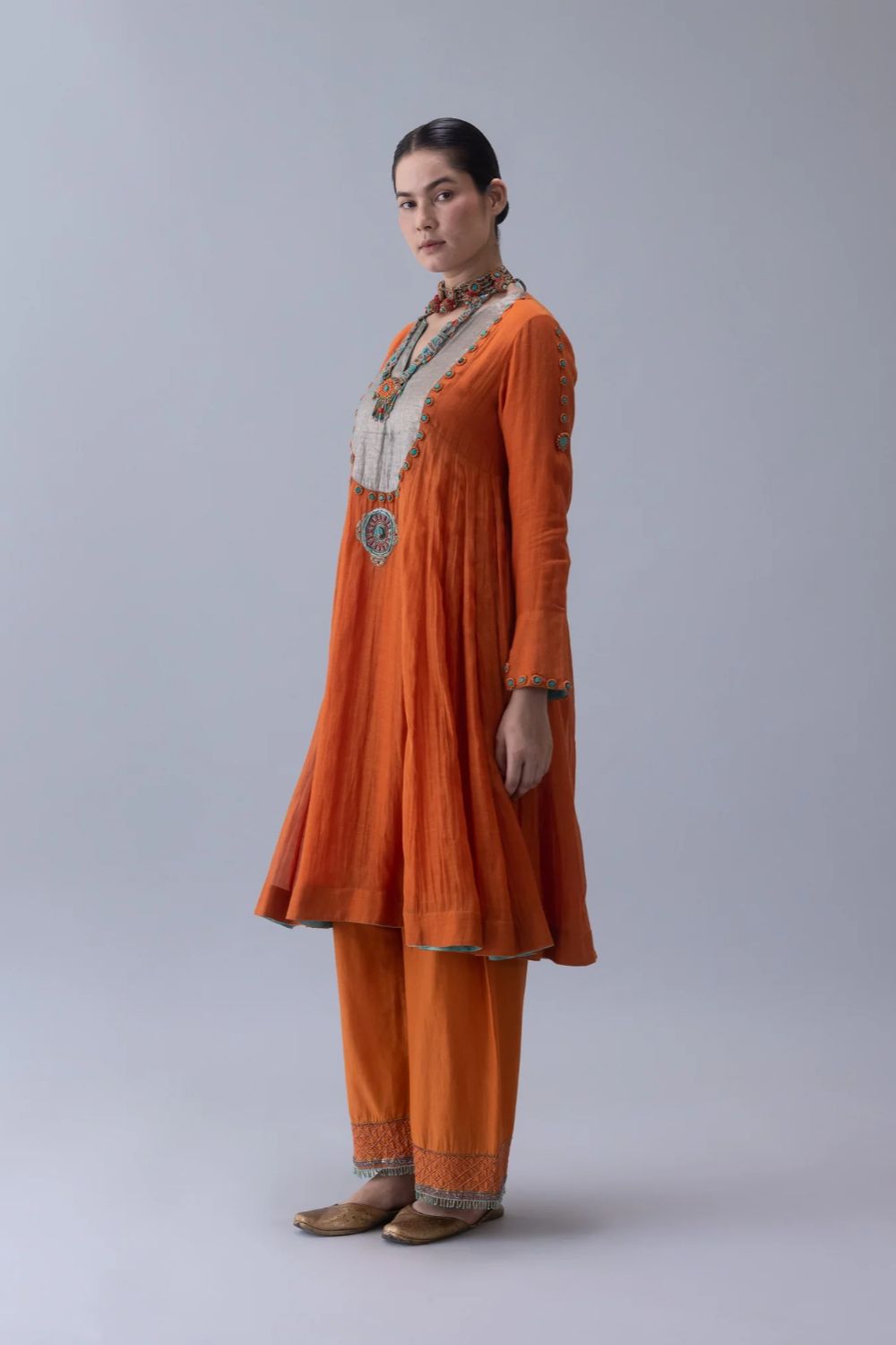 Yudron Kurta-Orange