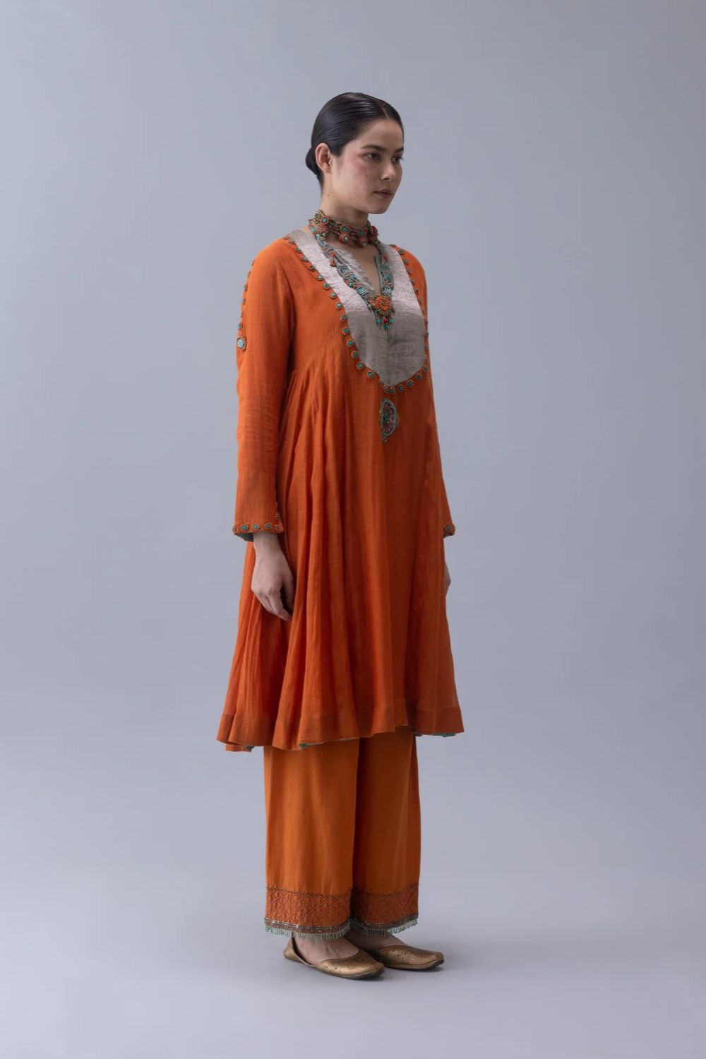 Yudron Kurta-Orange