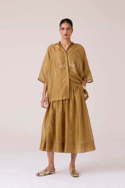Zuri Yellow Handwoven Top