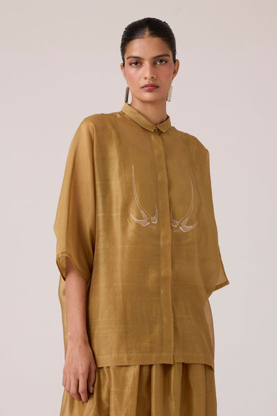 Zuri Yellow Handwoven Top