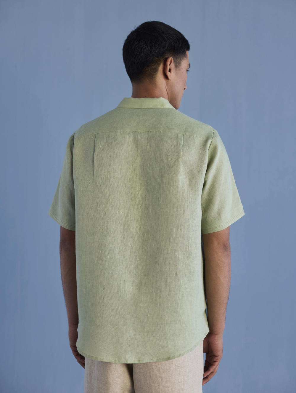 Kai Pintuck Linen Shirt - Mint