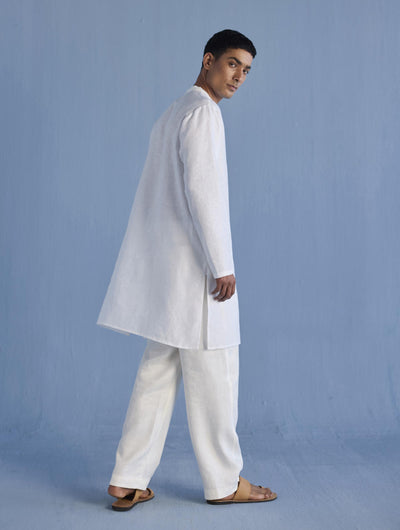 Jay Forever Linen Kurta - White