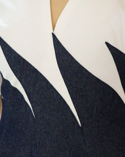Yacht Dress-Blue & White
