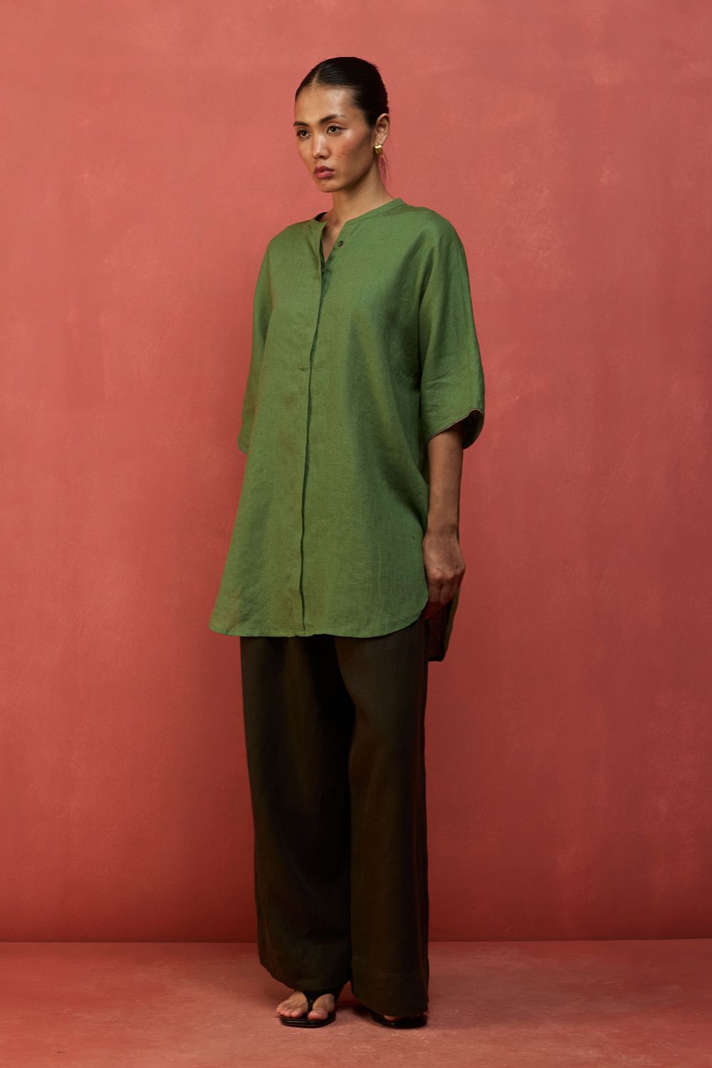Hoshi Linen Co-ord Set - Fern Green