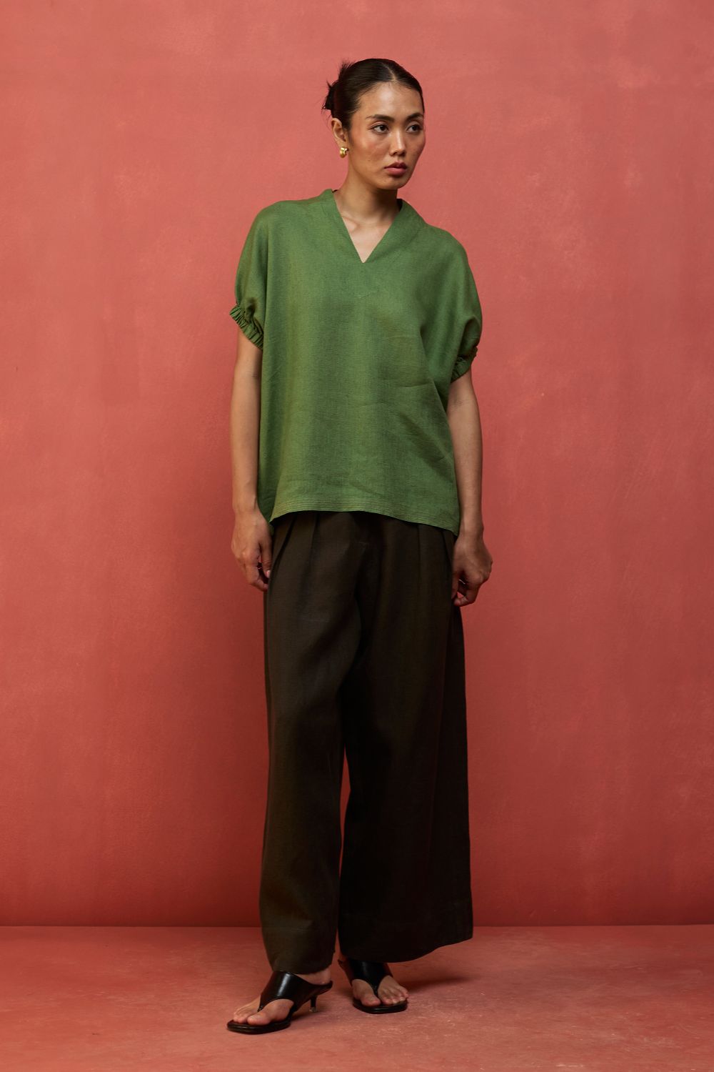 Hoshi Linen Co-ord Set - Fern Green