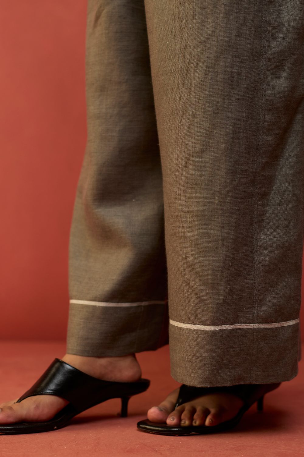 Shiro Stripe Linen Co-ord Set - Grey