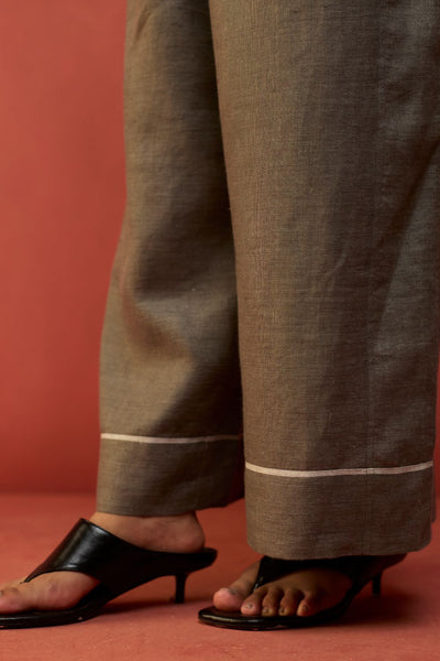 Shiro Stripe Linen Co-ord Set - Grey