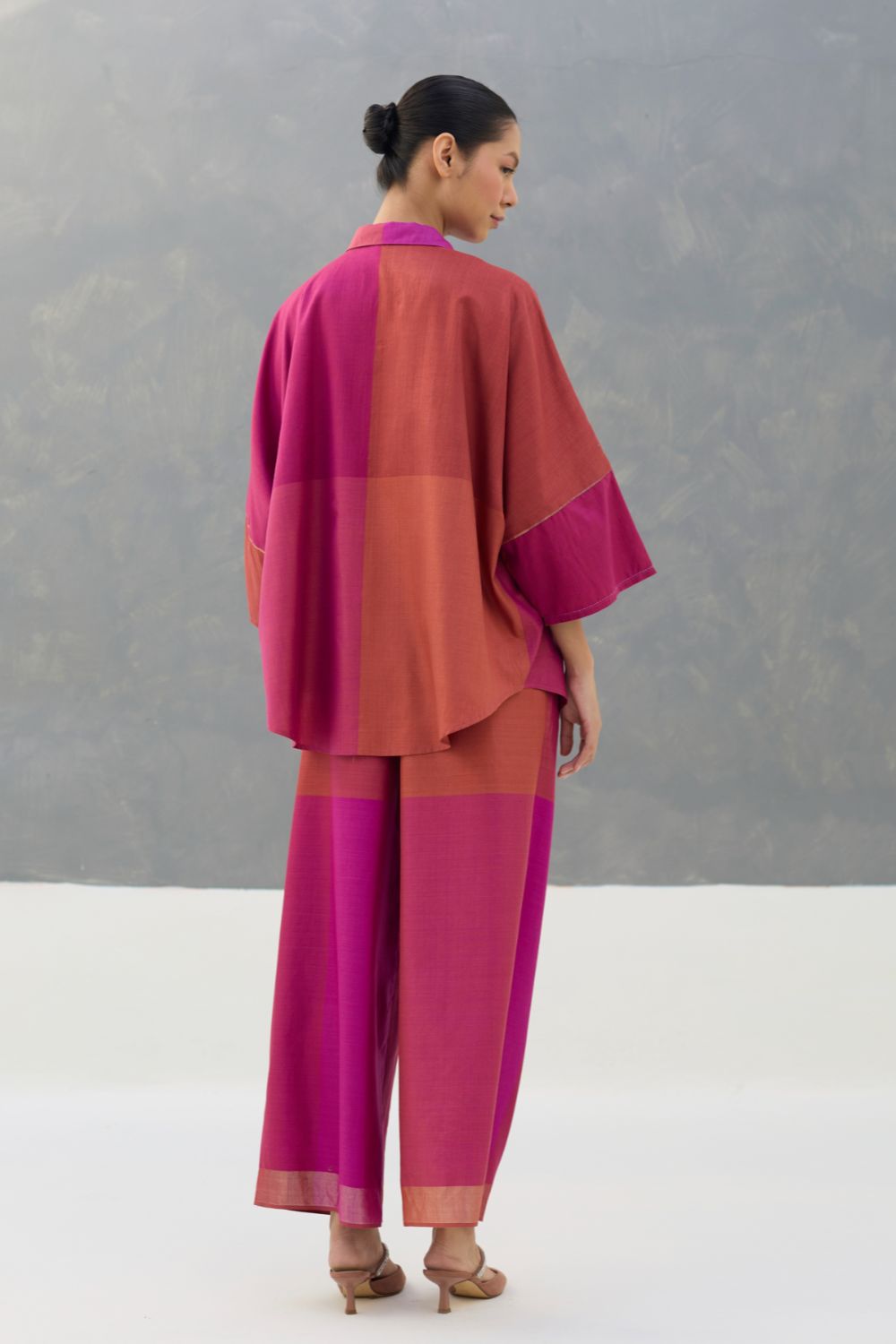 Sara Eri Silk Co-ord Set  - Rose