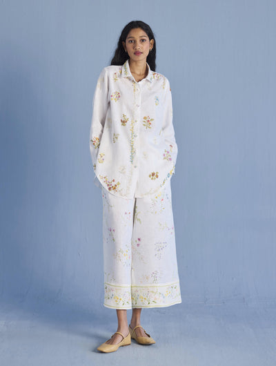 Alila Embroidered Oversized Co-ord Set -  White