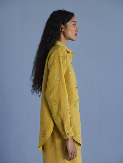 Alila Embroidered Oversized Co-ord Set -  Ochre