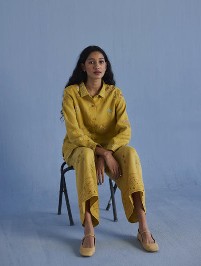 Alila Embroidered Oversized Co-ord Set -  Ochre