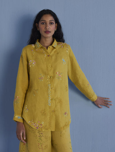 Alila Embroidered Oversized Co-ord Set -  Ochre