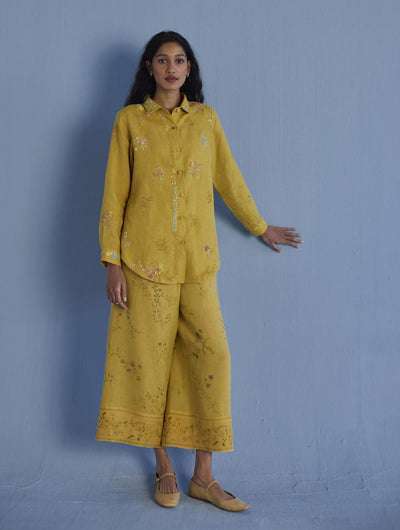Alila Embroidered Oversized Co-ord Set -  Ochre
