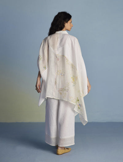 Osho Patchwork Kaftan Shirt - White