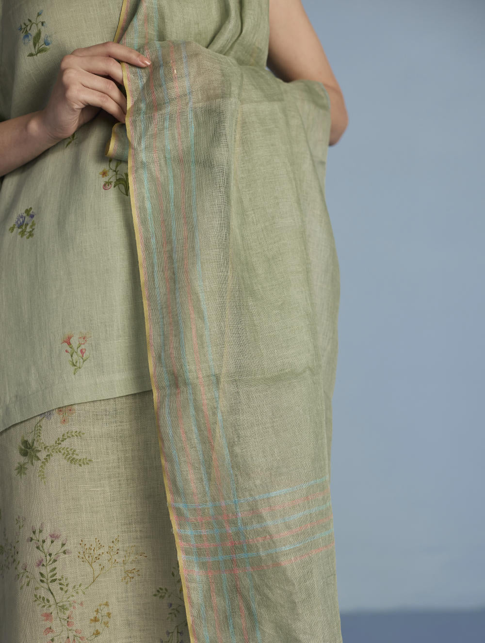 Osho Patchwork Kaftan Shirt - Mint