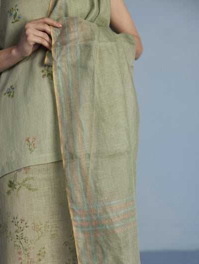 Osho Patchwork Kaftan Shirt - Mint