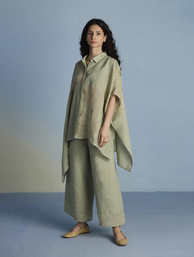 Osho Patchwork Kaftan Shirt - Mint