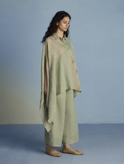 Osho Patchwork Kaftan Co-ord Set - Mint