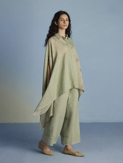 Osho Patchwork Kaftan Shirt - Mint