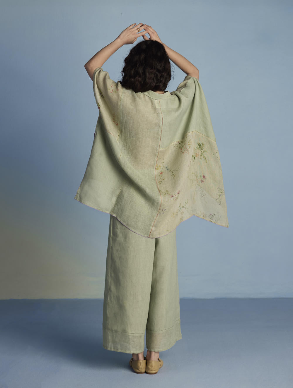 Osho Patchwork Kaftan Shirt - Mint