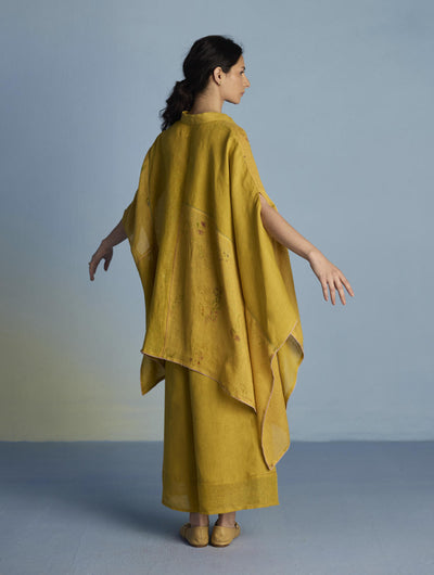 Osho Patchwork Kaftan Shirt - Ochre