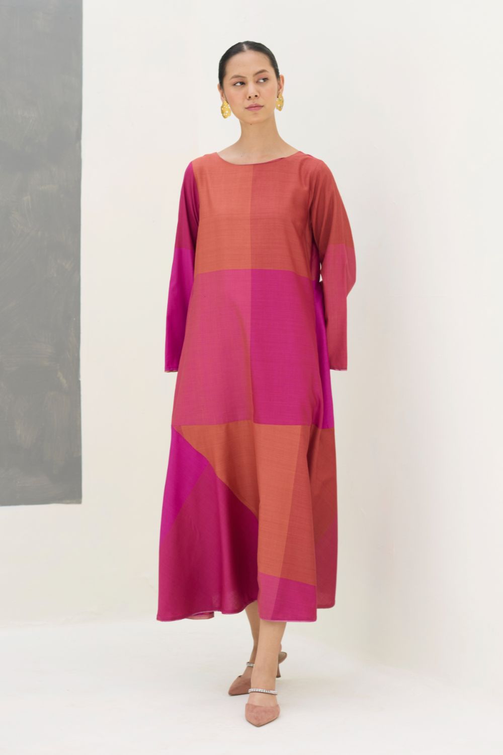 Zoa Eri Silk Dress -  Rose