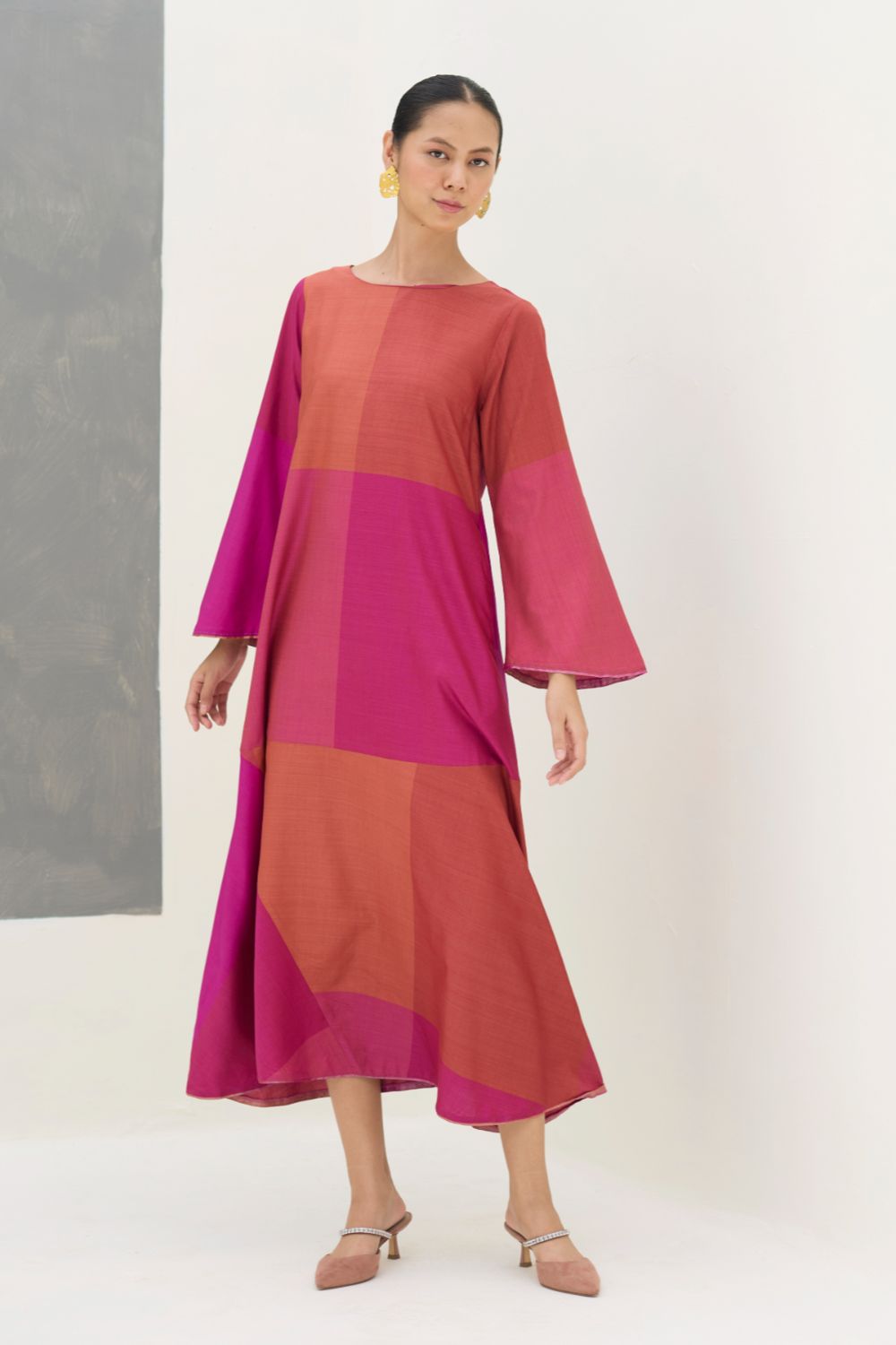 Zoa Eri Silk Dress -  Rose