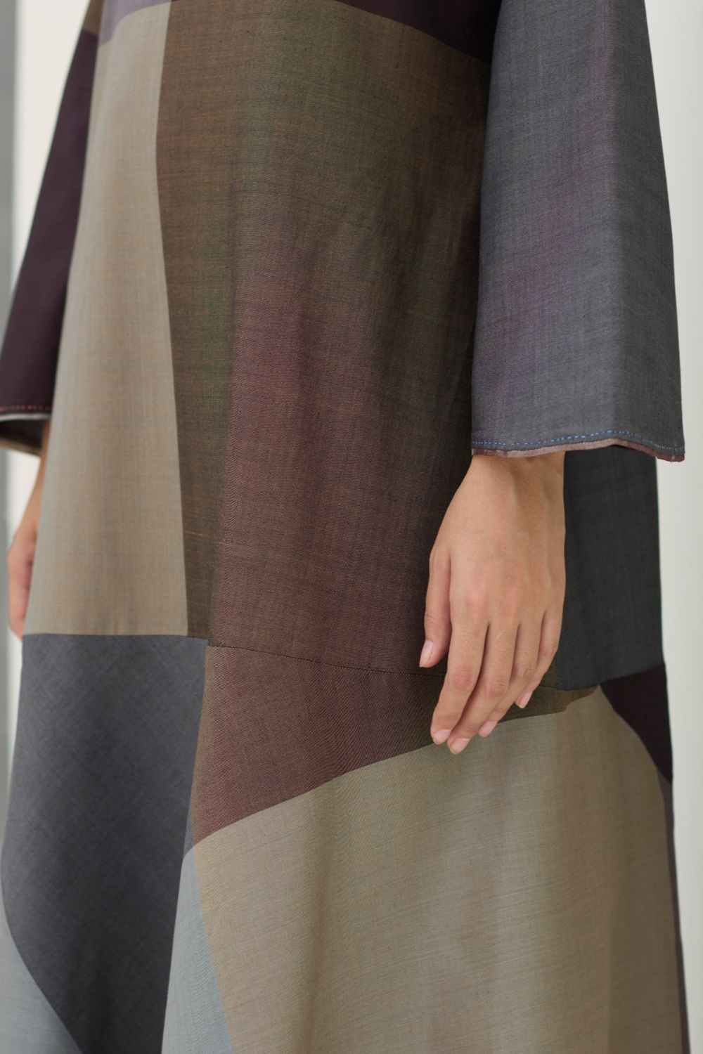 Zoa Eri Silk Dress -  Taupe Grey