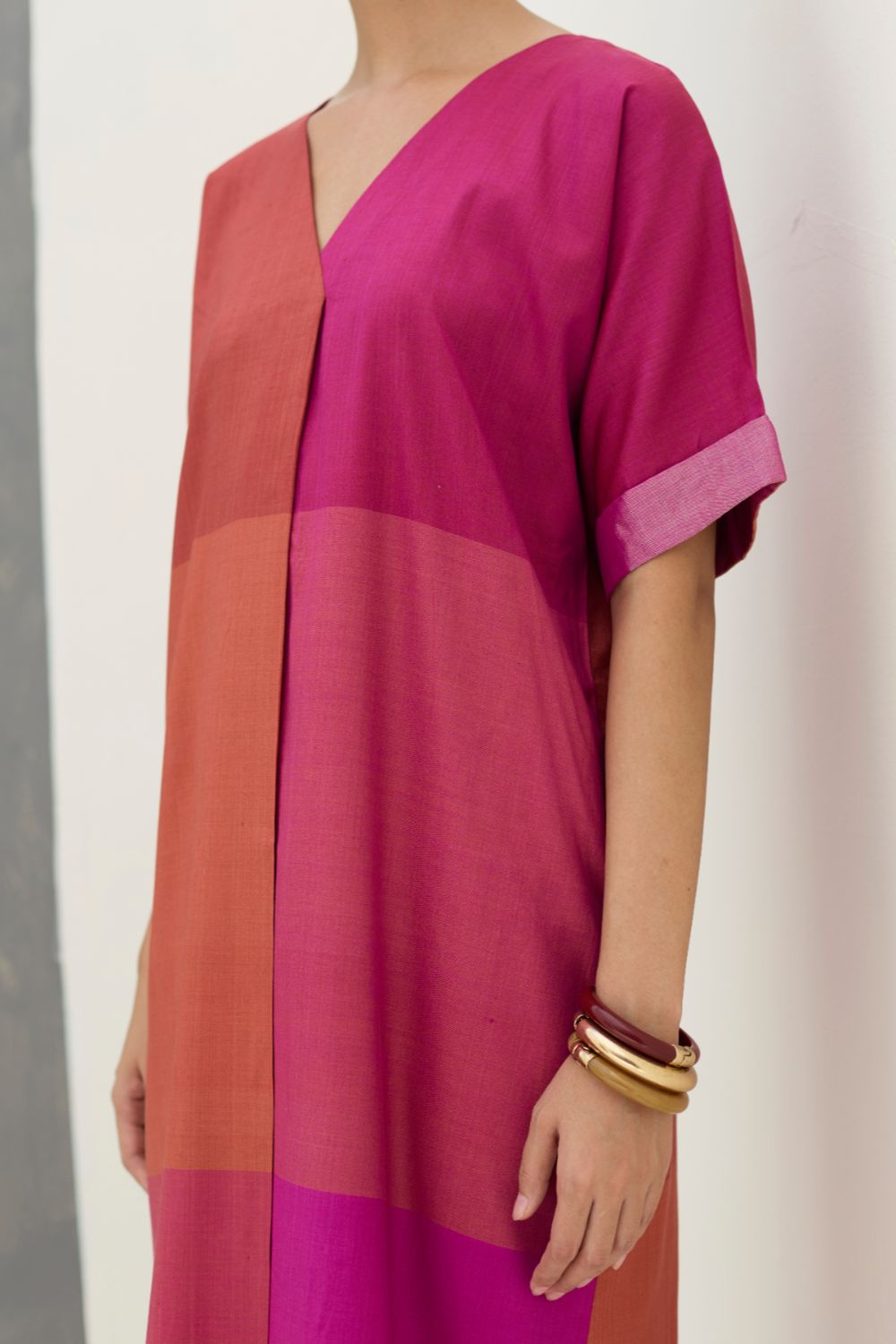 Cath Eri Silk Kaftan Dress - Rose