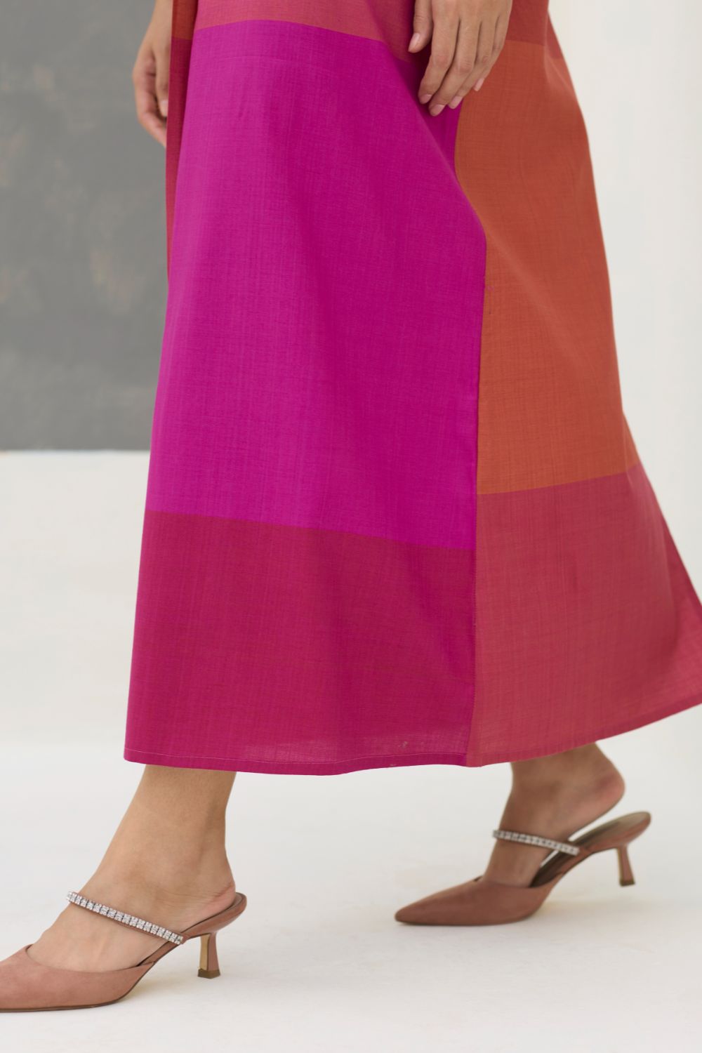 Cath Eri Silk Kaftan Dress - Rose