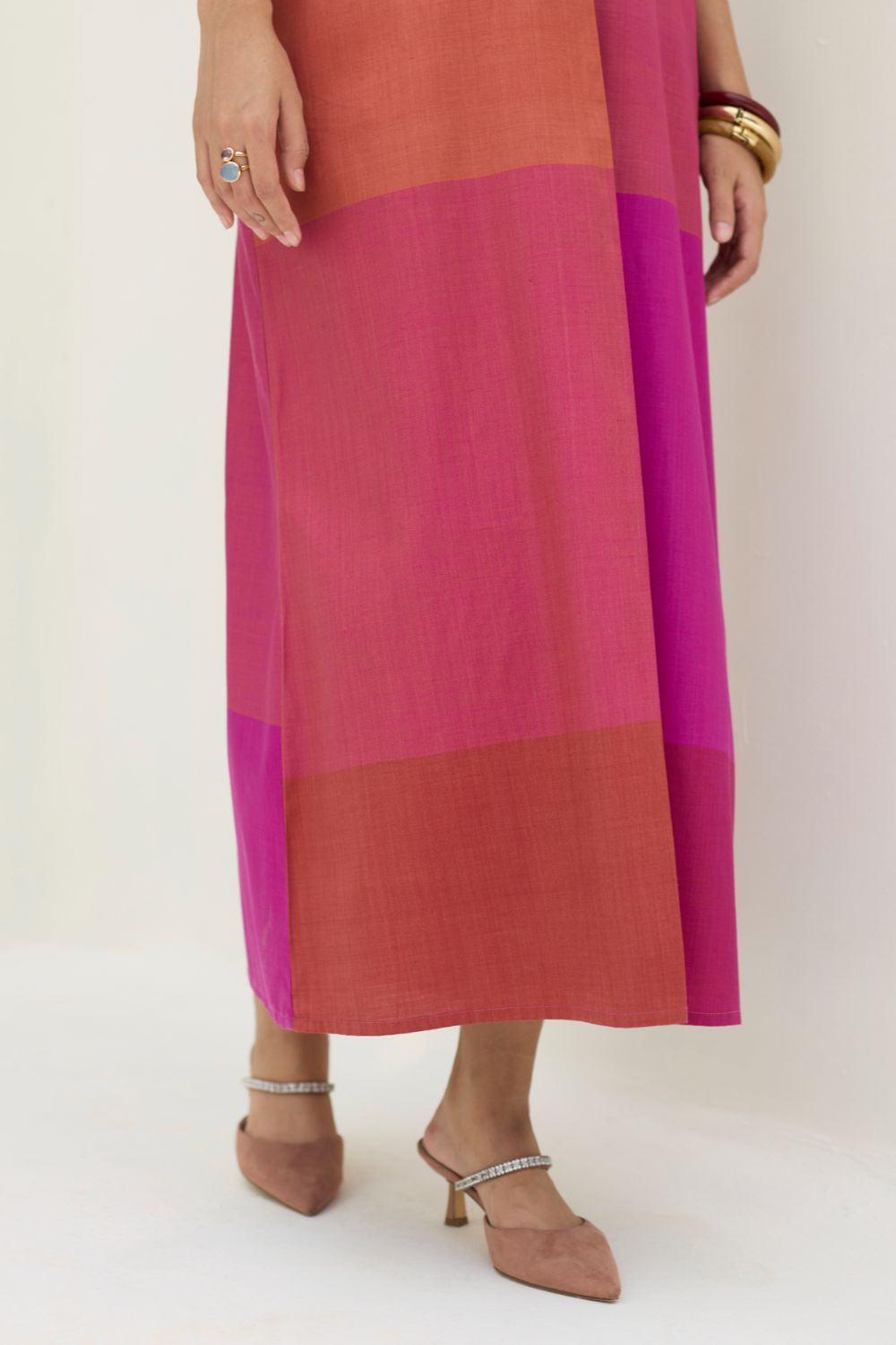 Cath Eri Silk Kaftan Dress - Rose