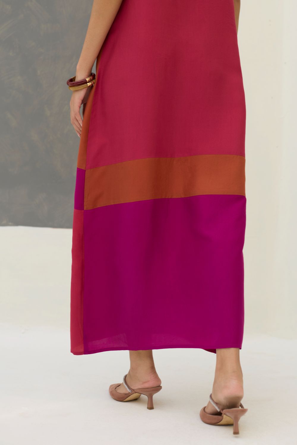 Nida Sleeveless Mulberry Silk Dress - Rose