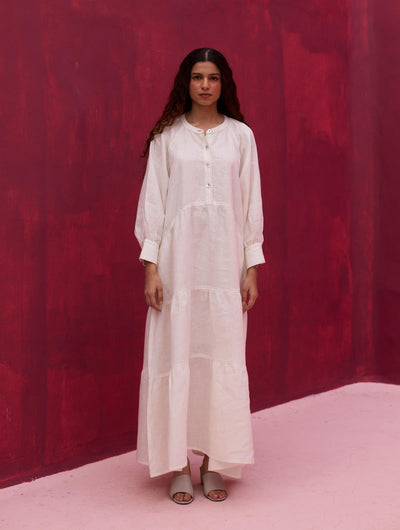 Shiri Linen Dress - Ivory