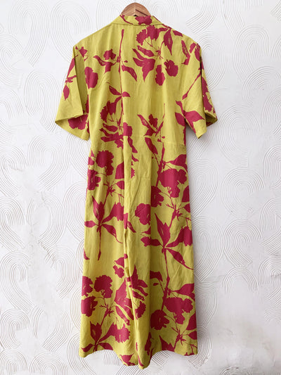 Neon Green Floral Jumpsuit