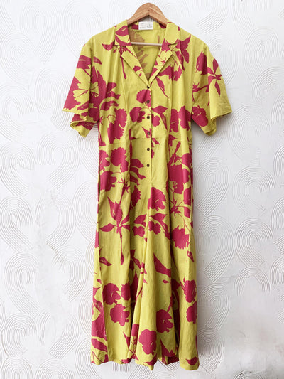 Neon Green Floral Jumpsuit
